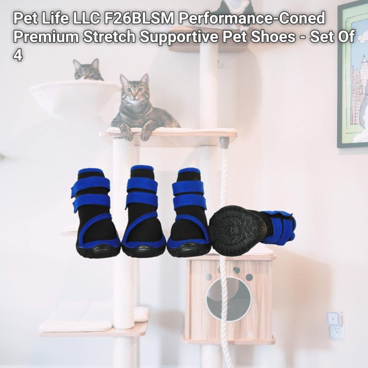 Picture of Pet Life LLC F26BLSM Performance-Coned Premium Stretch Supportive Pet Shoes - Set Of 4