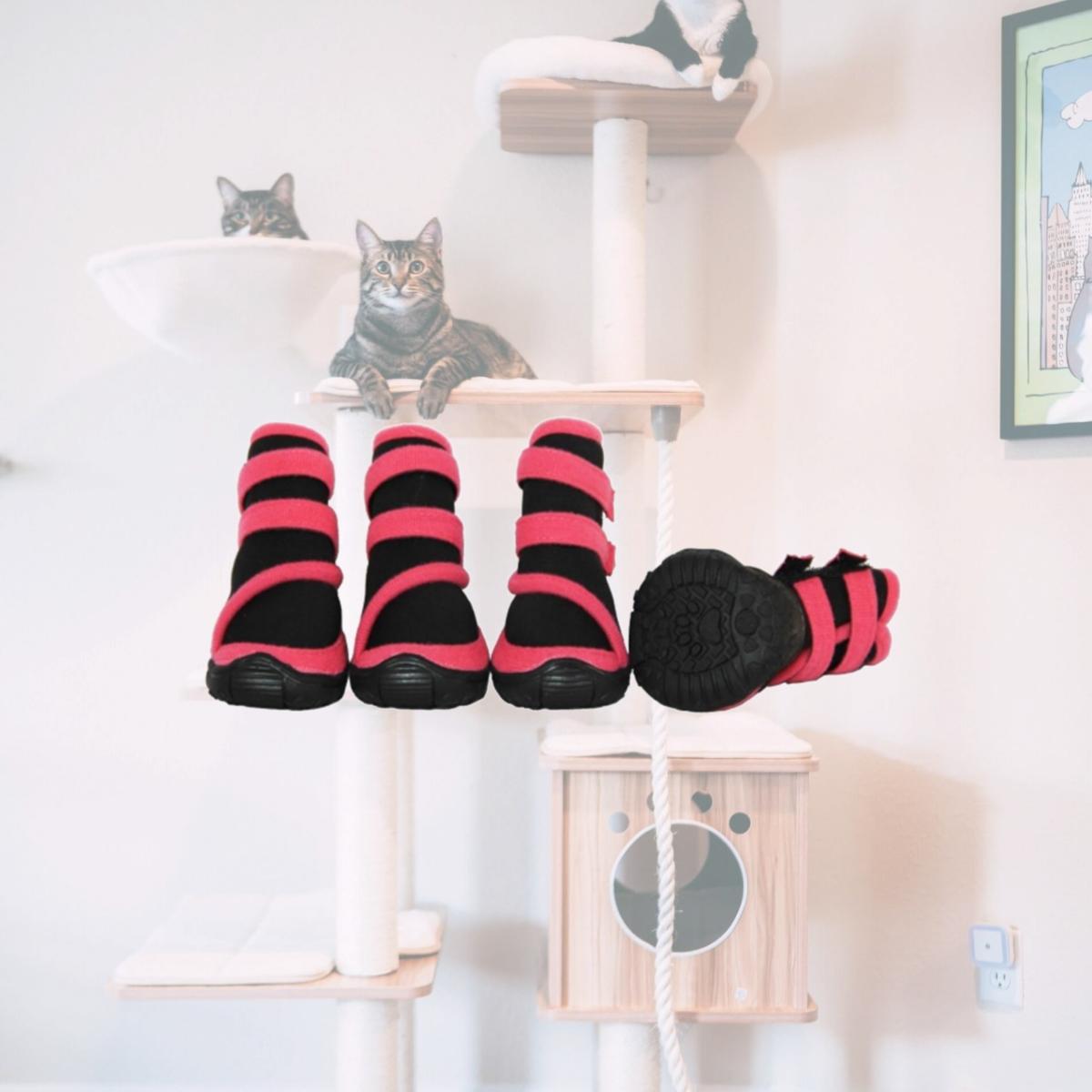 Picture of Pet Life LLC F26PKXS Performance-Coned Premium Stretch Supportive Pet Shoes - Set Of 4