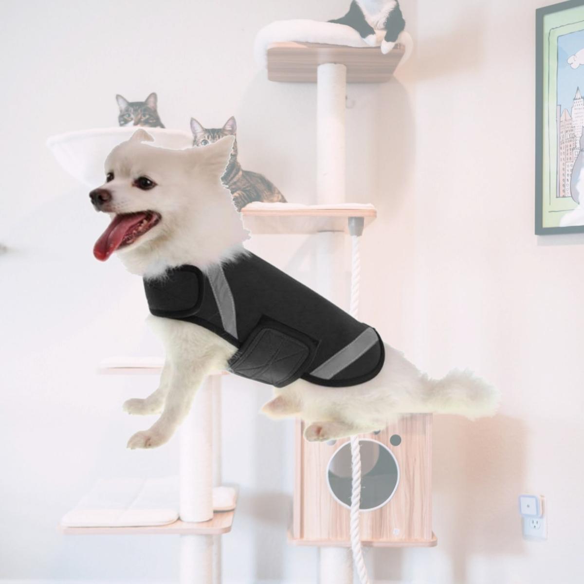 Picture of Pet Life 36BKLG Extreme Neoprene Multi-Purpose Protective Shell Dog Coat- Black - Large