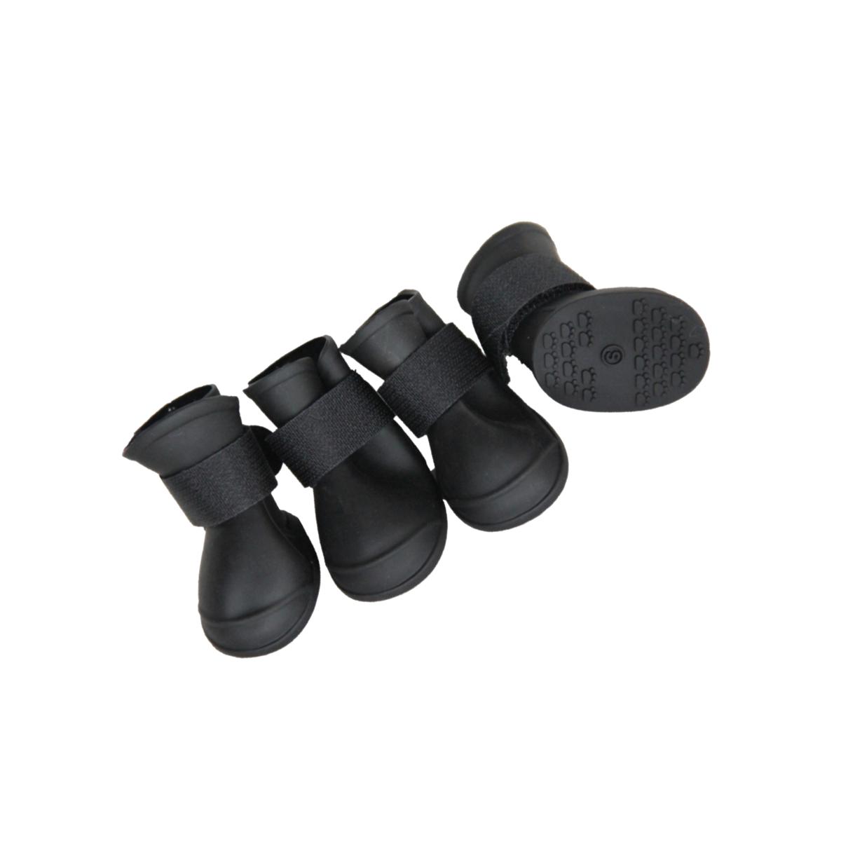 Picture of Pet Life F30BKLG Elastic Protective Multi-Usage All-Terrain Rubberized Dog Shoes- Black - Large