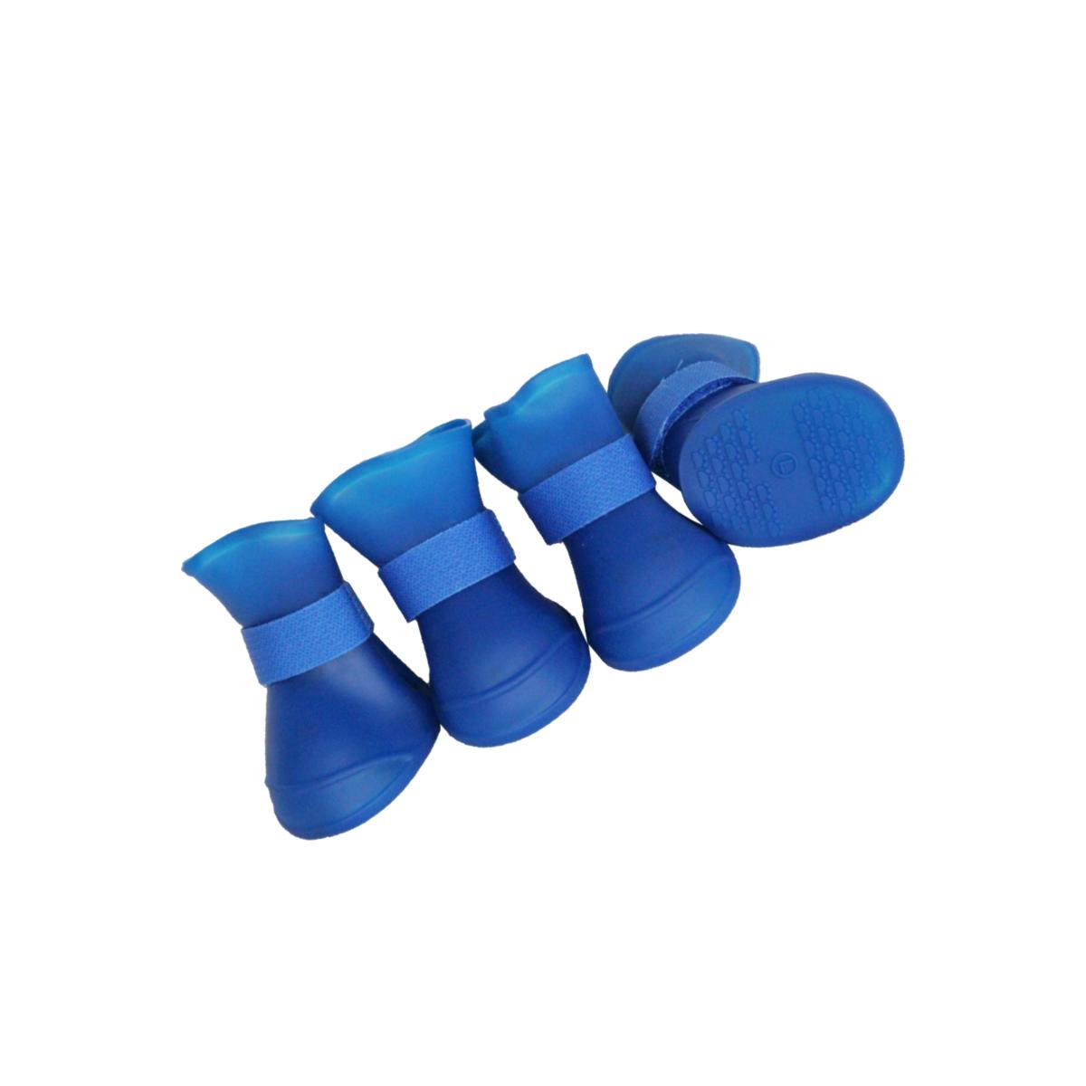 Picture of Pet Life F30BLMD Elastic Protective Multi-Usage All-Terrain Rubberized Dog Shoes- Blue - Medium
