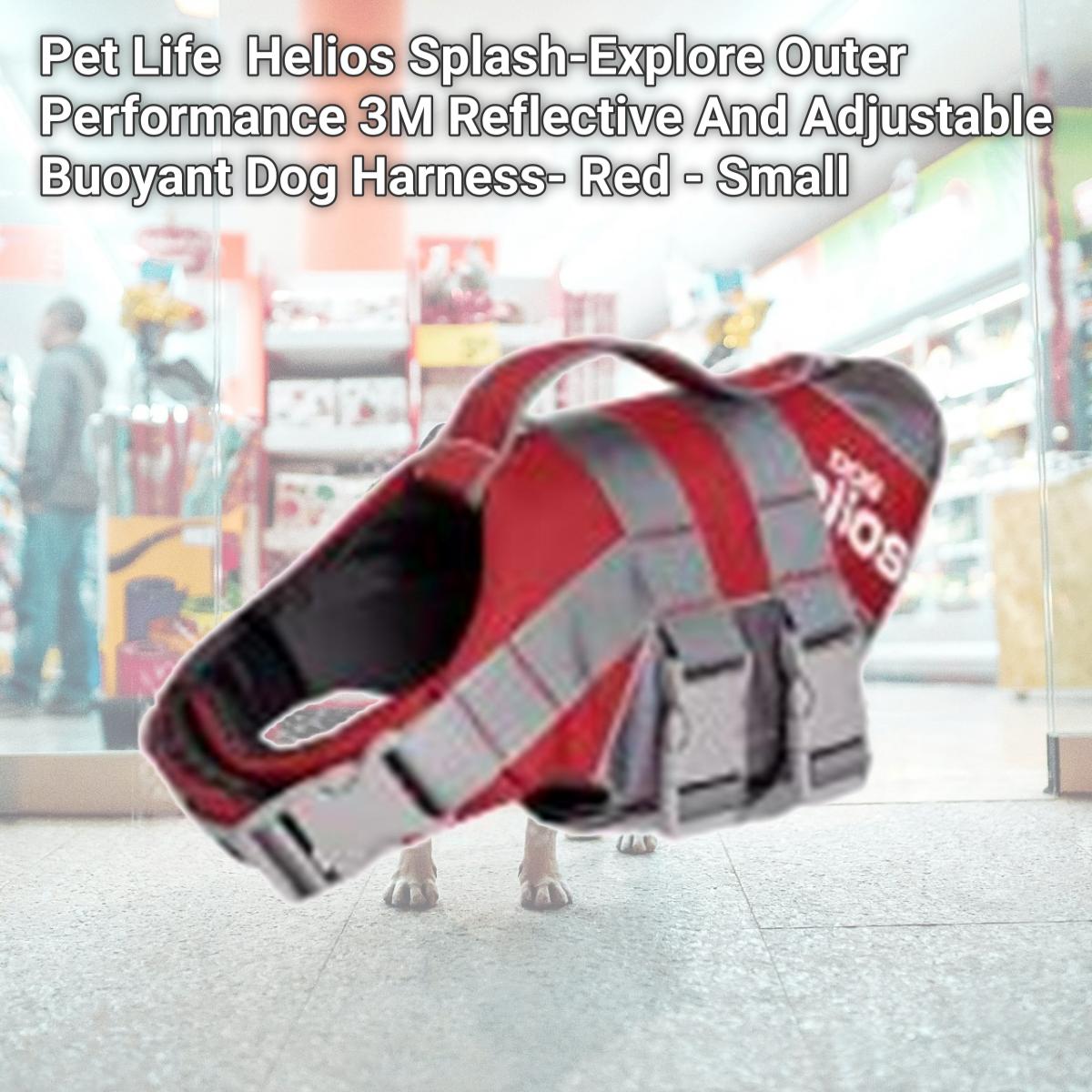 Picture of Pet Life HA3RDSM Helios Splash-Explore Outer Performance 3M Reflective And Adjustable Buoyant Dog Harness- Red - Small