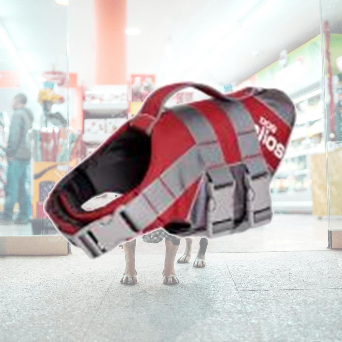 Picture of Pet Life HA3RDSM Helios Splash-Explore Outer Performance 3M Reflective And Adjustable Buoyant Dog Harness- Red - Small