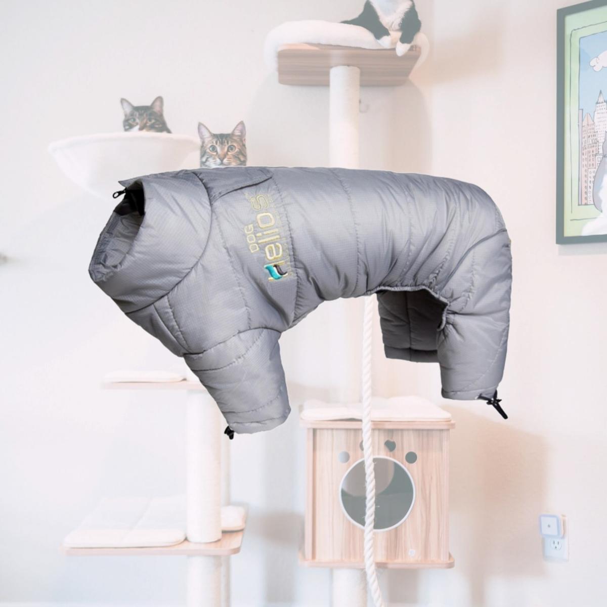 Picture of Pet Life JKHL6GYLG Helios Thunder-crackle Full-Body Waded-Plush Adjustable and 3M Reflective Dog Jacket- Gray - Large