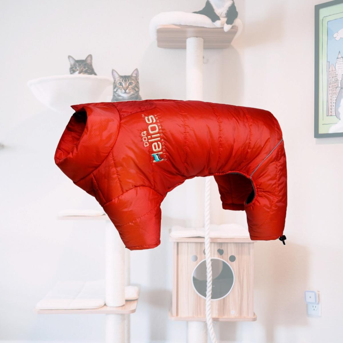 Picture of Pet Life JKHL6RDSM Helios Thunder-crackle Full-Body Waded-Plush Adjustable and 3M Reflective Dog Jacket- Red - Small
