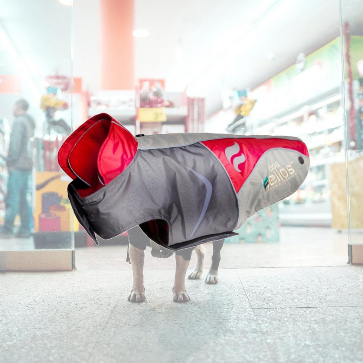 Picture of Pet Life JKHLRDXL Helios Lotus-Rusher Waterproof 2-in-1 Convertible Dog Jacket with Blackshark technology- Red - Extra Large