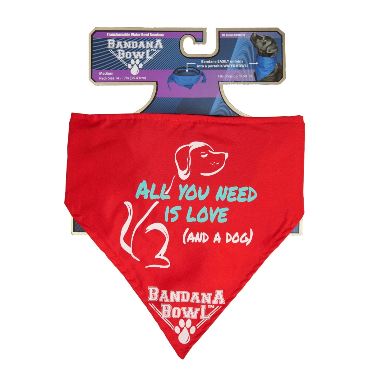Picture of Bandana Bowl 3650359 Bowl&#44; Red - Medium