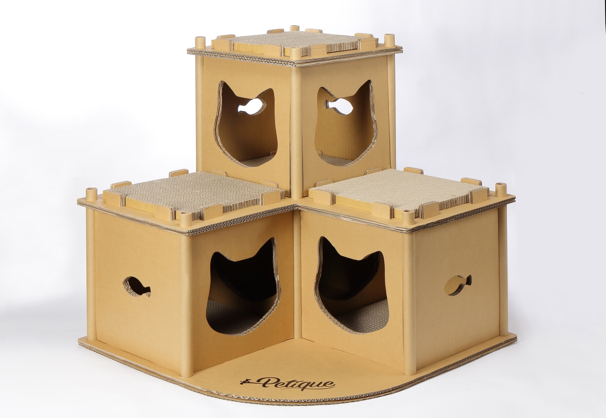 Picture of Petique CH04010200 Feline Fortress Cat House by Petique