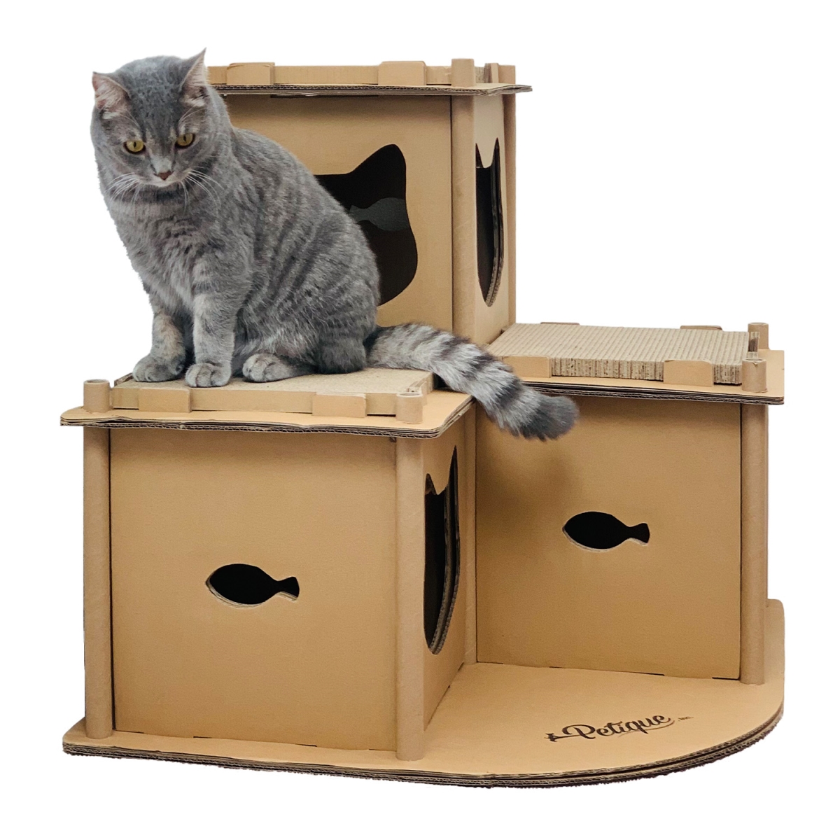 Picture of Petique CH04010200 Feline Fortress Cat House by Petique