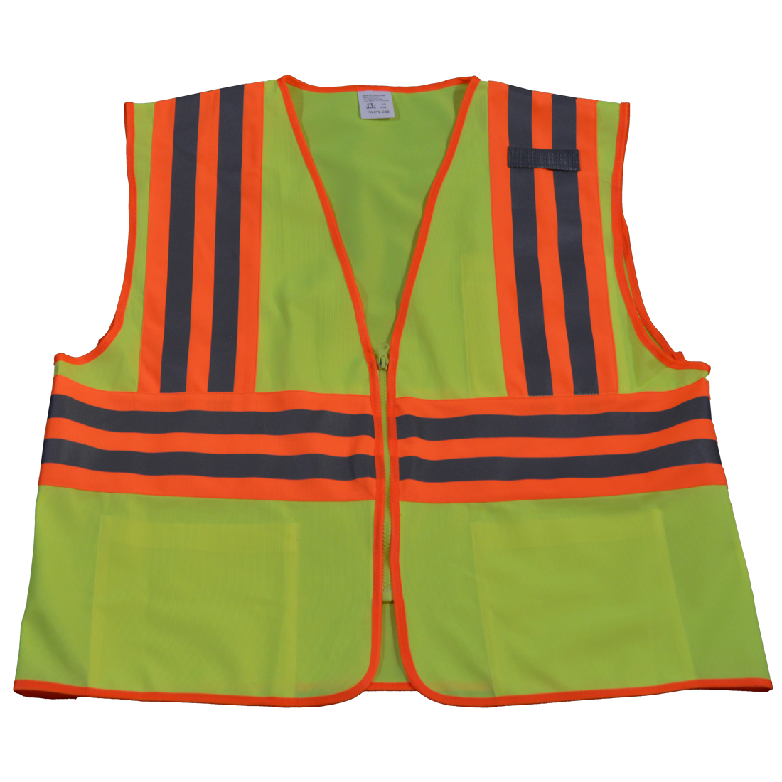 LV2-CB2-2X-3X Safety Vest Ansi Class Ii Lime Solid Contrast Binding 2, 2X & 3X