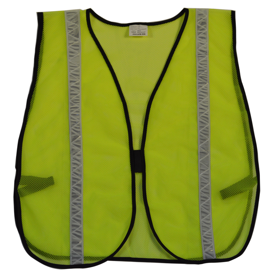 Safety Vest Lime Mesh White High Gloss Reflective Tapes, Universal
