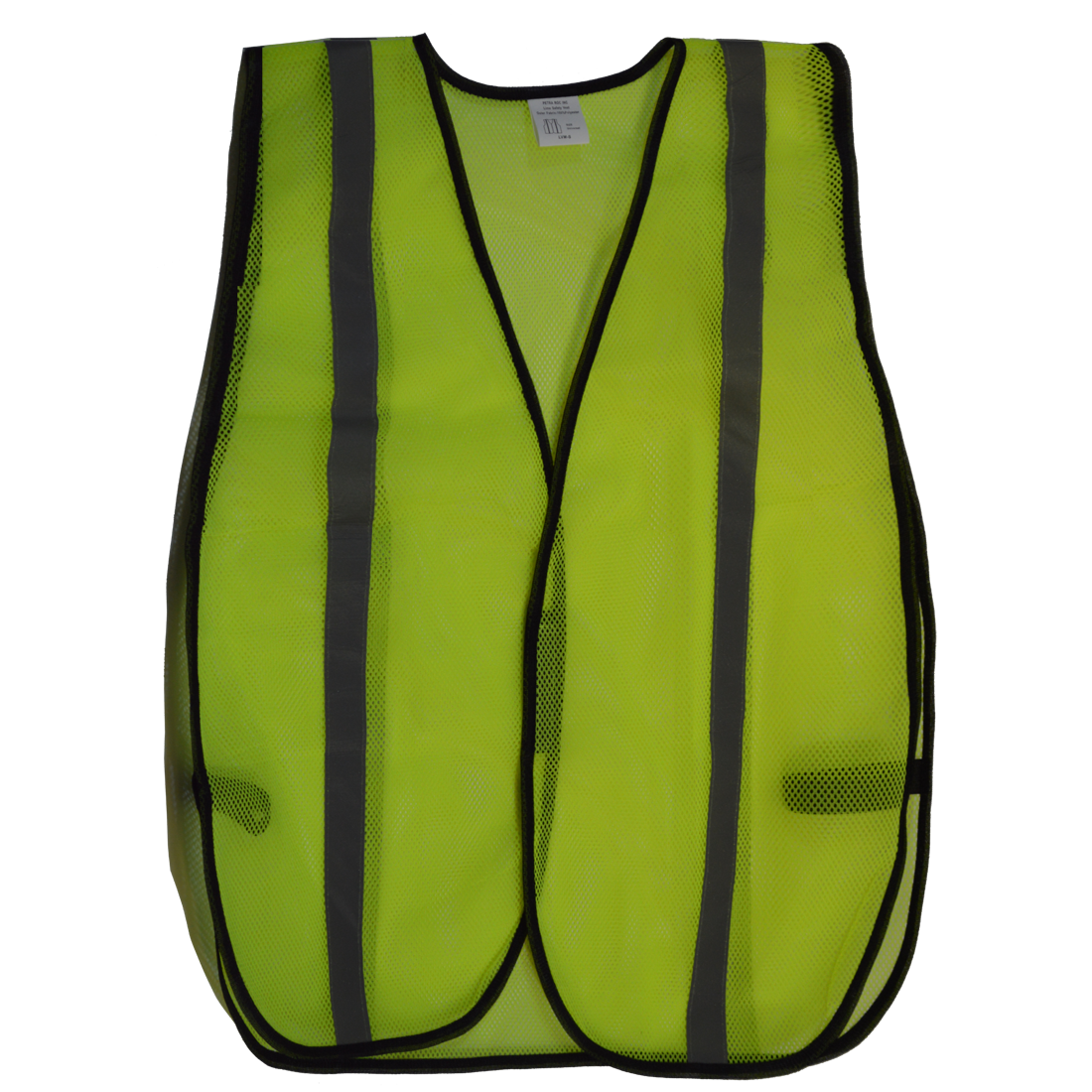 Safety Vest Lime Mesh Silver Reflective Tapes, Universal