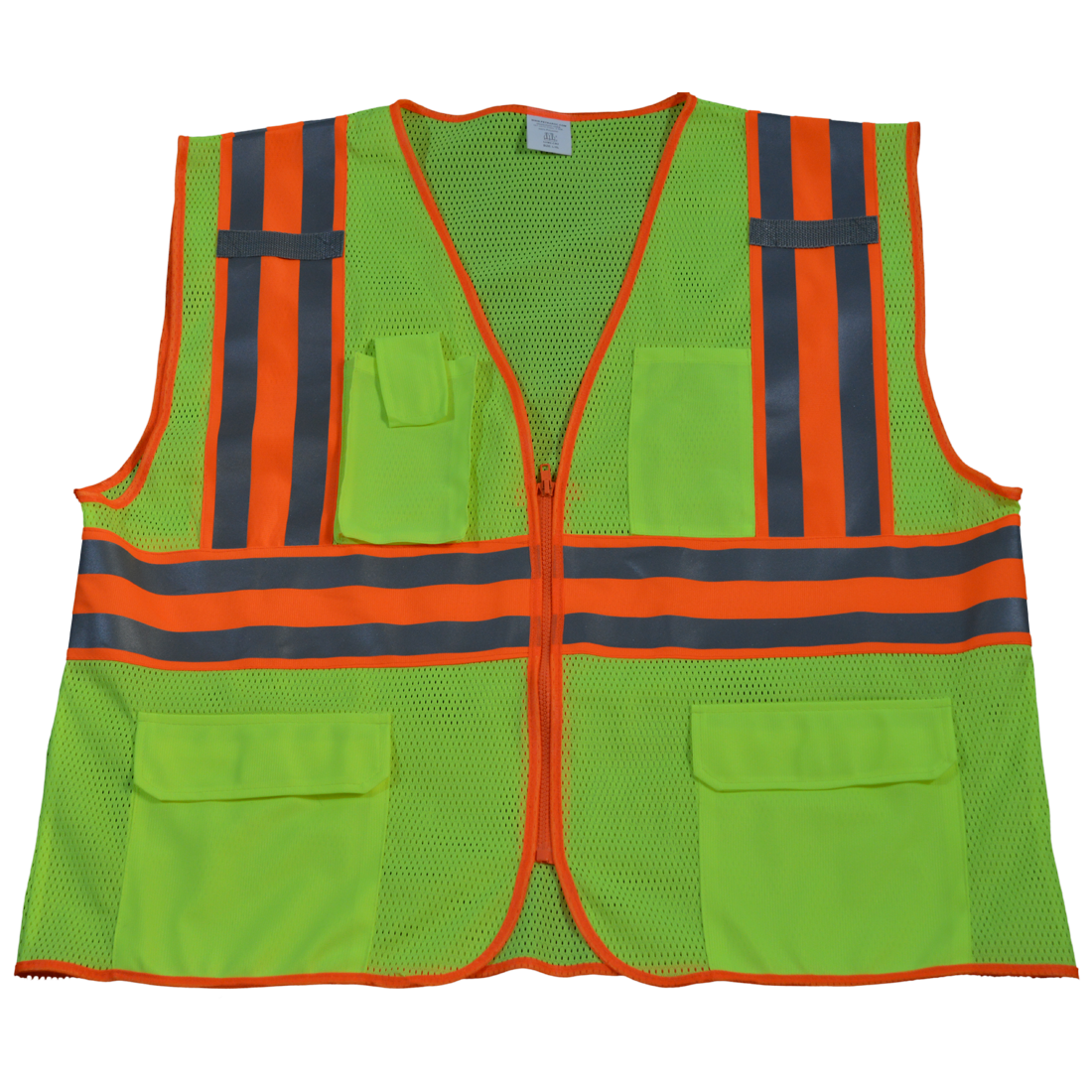 LVM2-CB2-S-M Safety Vest Ansi Class Ii Lime Mesh Contrast Binding, Small & Medium