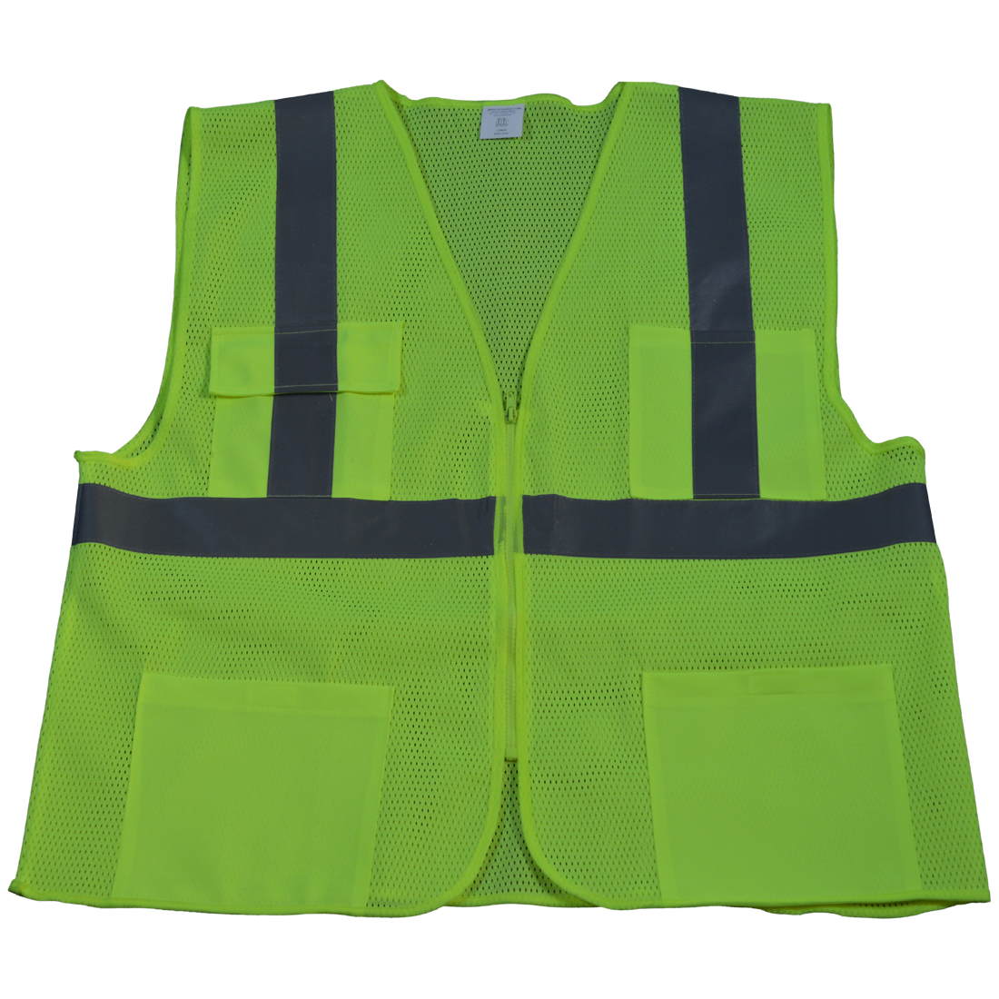 LVM24-S-M Safety Vest Ansi Class 2 All Mesh 4-Pocket, Lime - Small & Medium