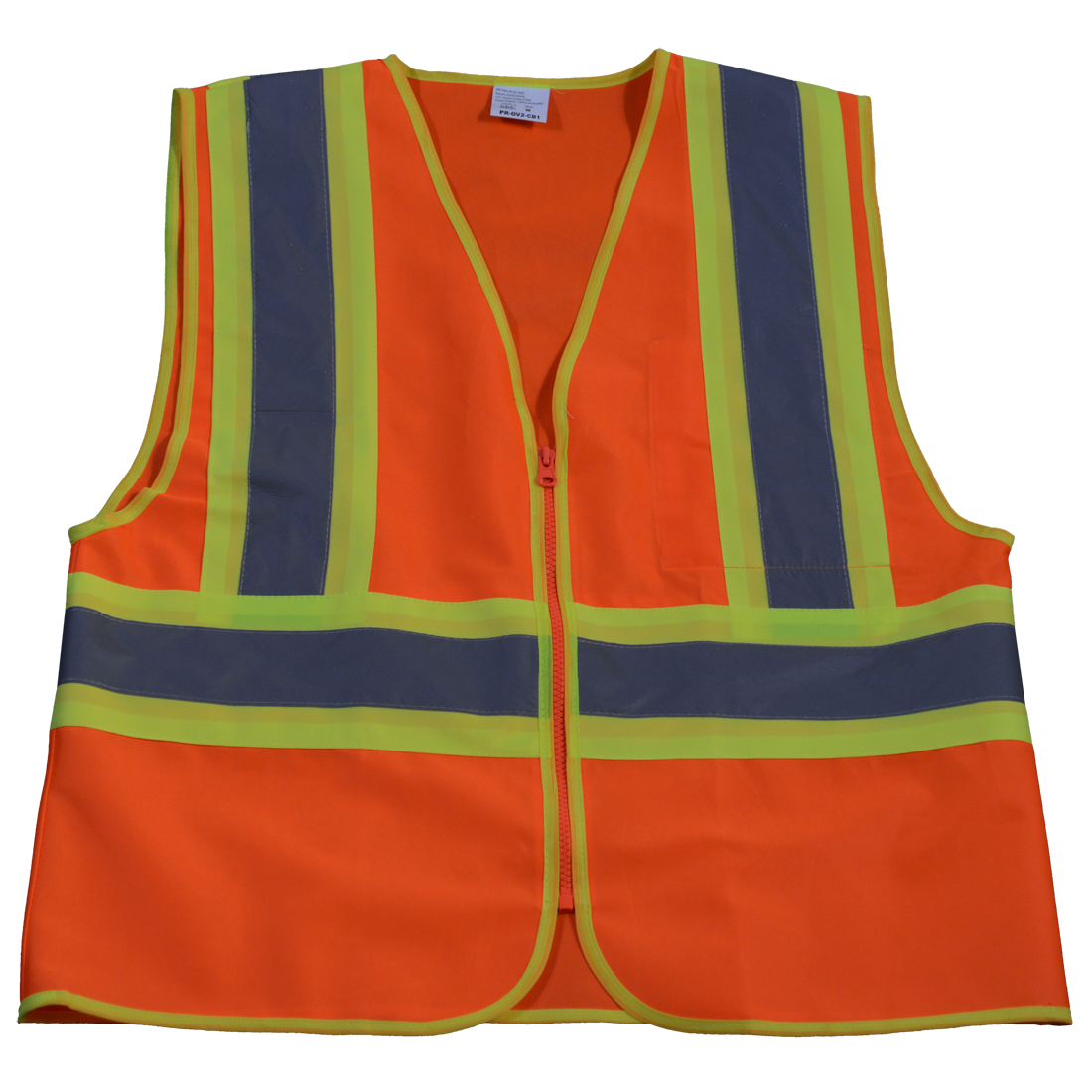 OV2-CB1-S-M Safety Vest Ansi Class Ii Orange Solid Contrast Binding, Small & Medium