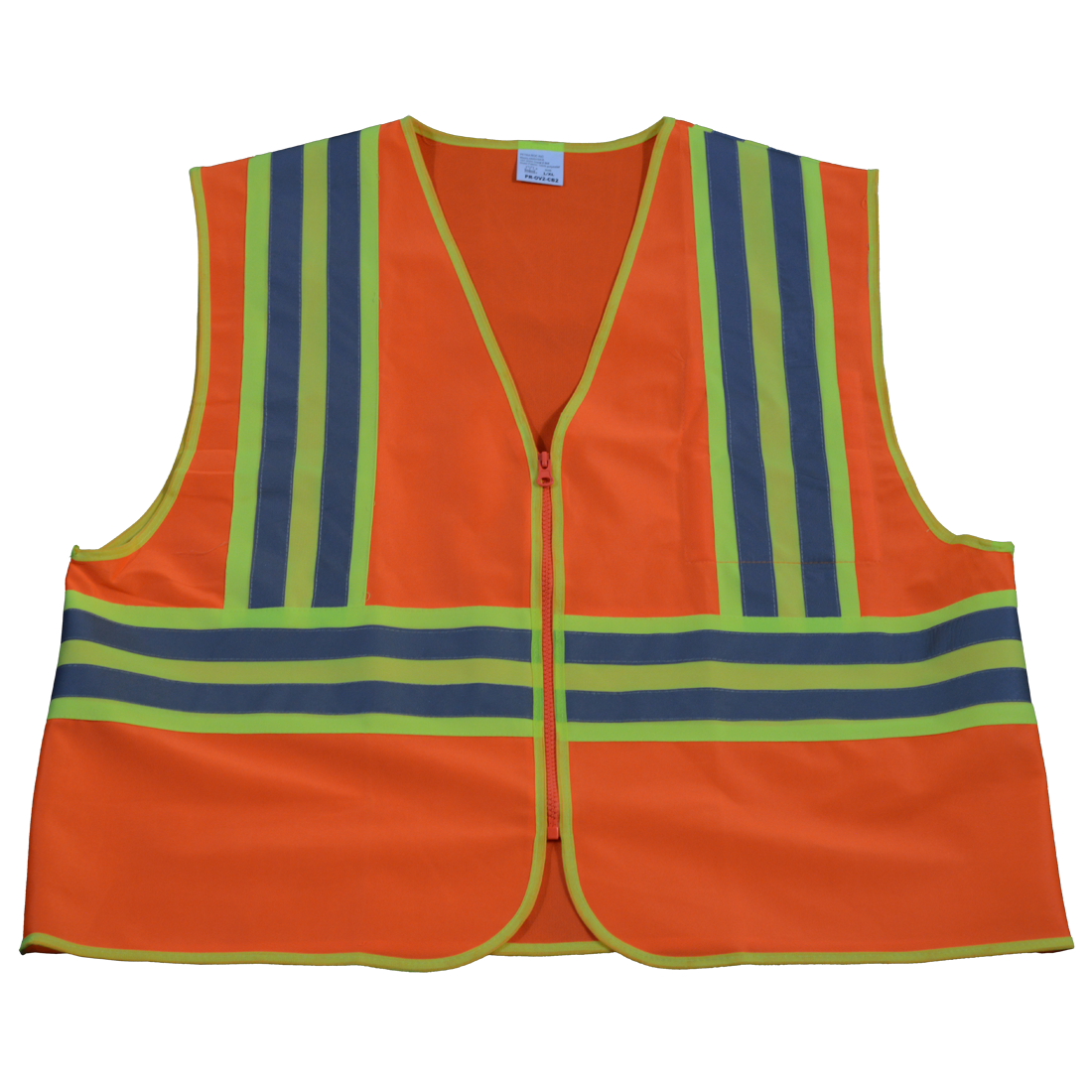 OV2-CB2-4X-5X Safety Vest Ansi Class Ii Orange Solid Contrast Binding 2, 4X & 5X