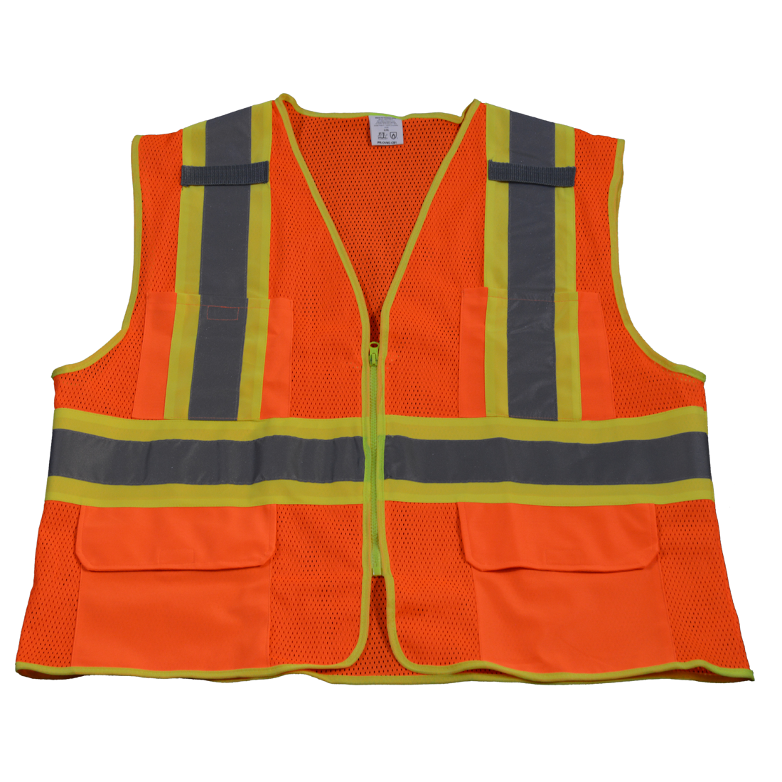 OVM2-CB1-S-M Safety Vest Ansi Class Ii Orange Mesh Contrast Binding, Small & Medium