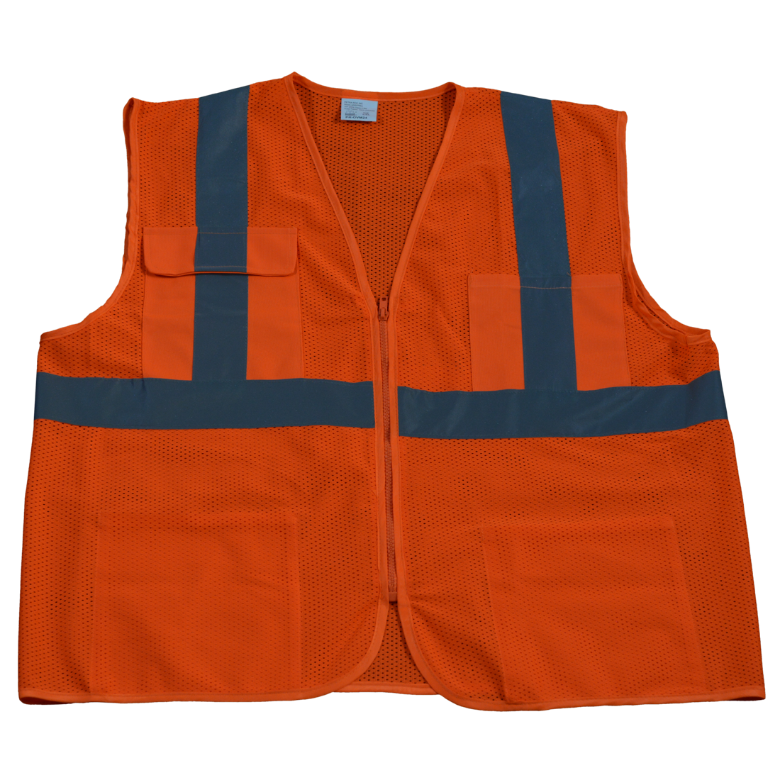 OVM24-2X-3X Safety Vest Ansi Class 2 All Mesh 4-Pocket, Orange - 2X & 3X
