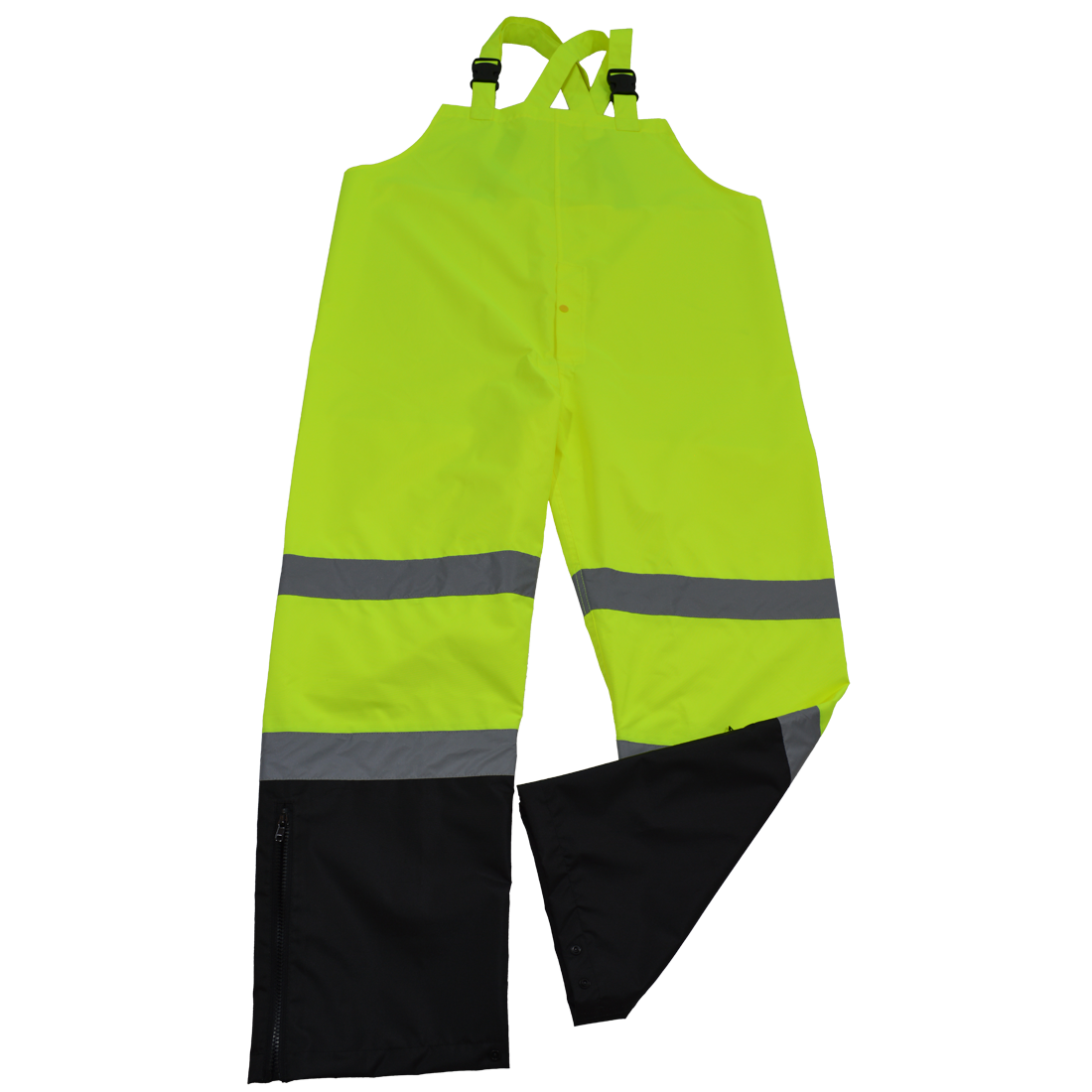 Picture of Petra Roc LBBIP-CE-XL Bib Rain Pants Ansi Class E Two Tone 300D Oxford - Pu Coating Waterproof&#44; Lime & Black - Extra Large
