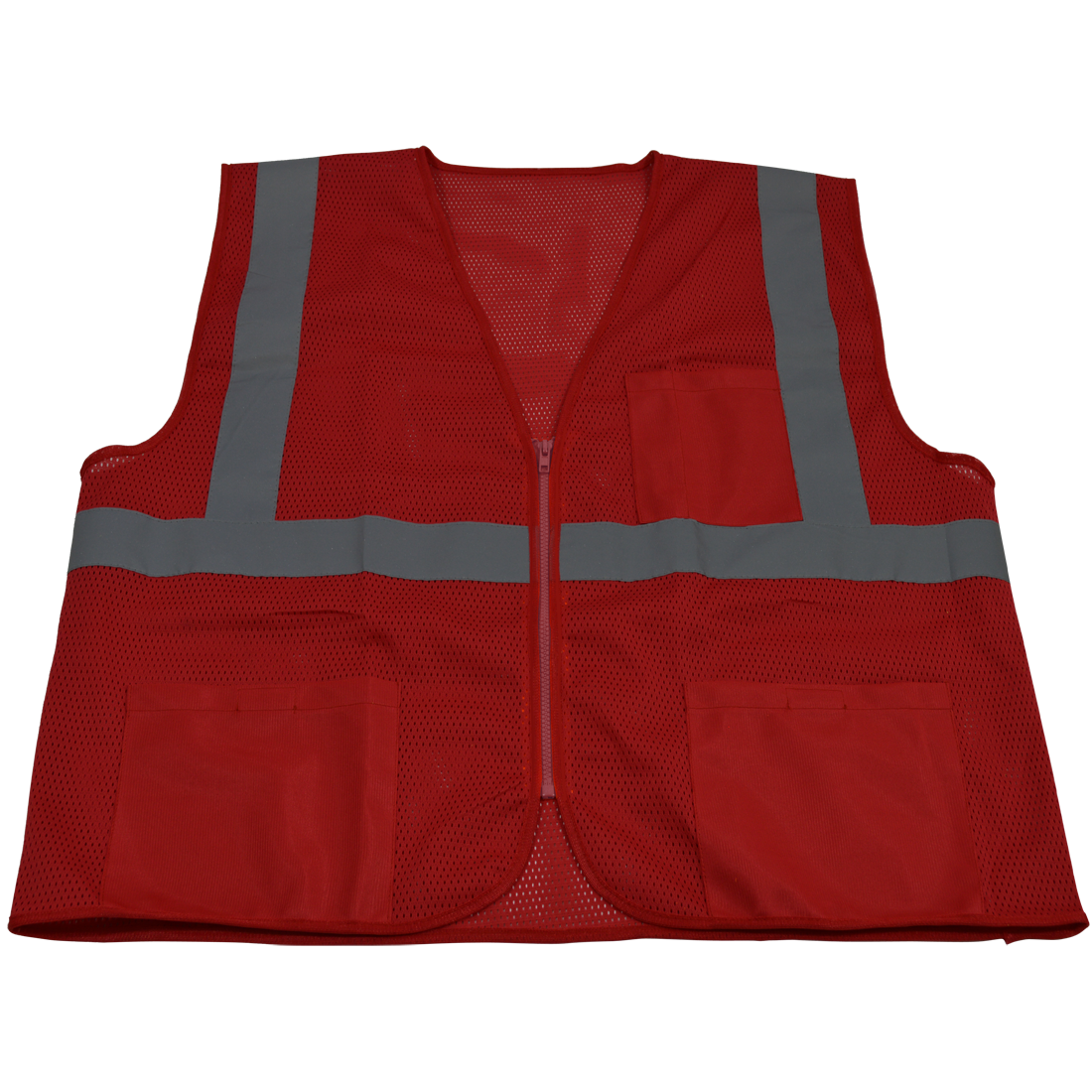 Petra Roc Special Identification Vest, Polyester Mesh, Zipper Closure, Red, 2XL/3XL