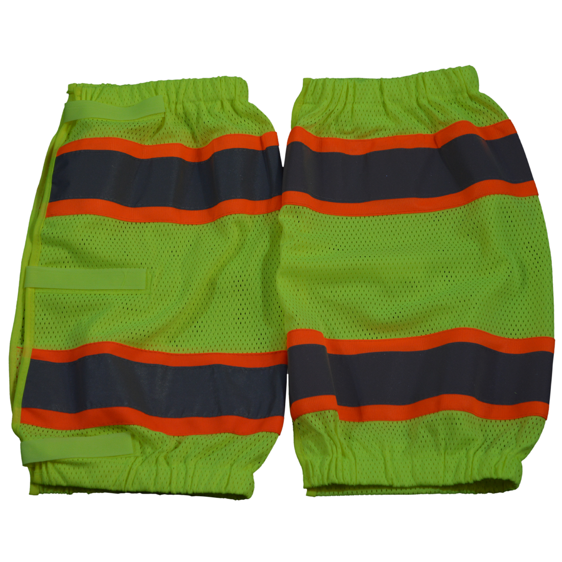 Picture of Petra Roc LMGO-CE 2 x 18 in. ANSI Class E Lime Mesh & Orange Contrast Reflective Leggings with Adjustable cloth hook and eye Closures&#44; One Size