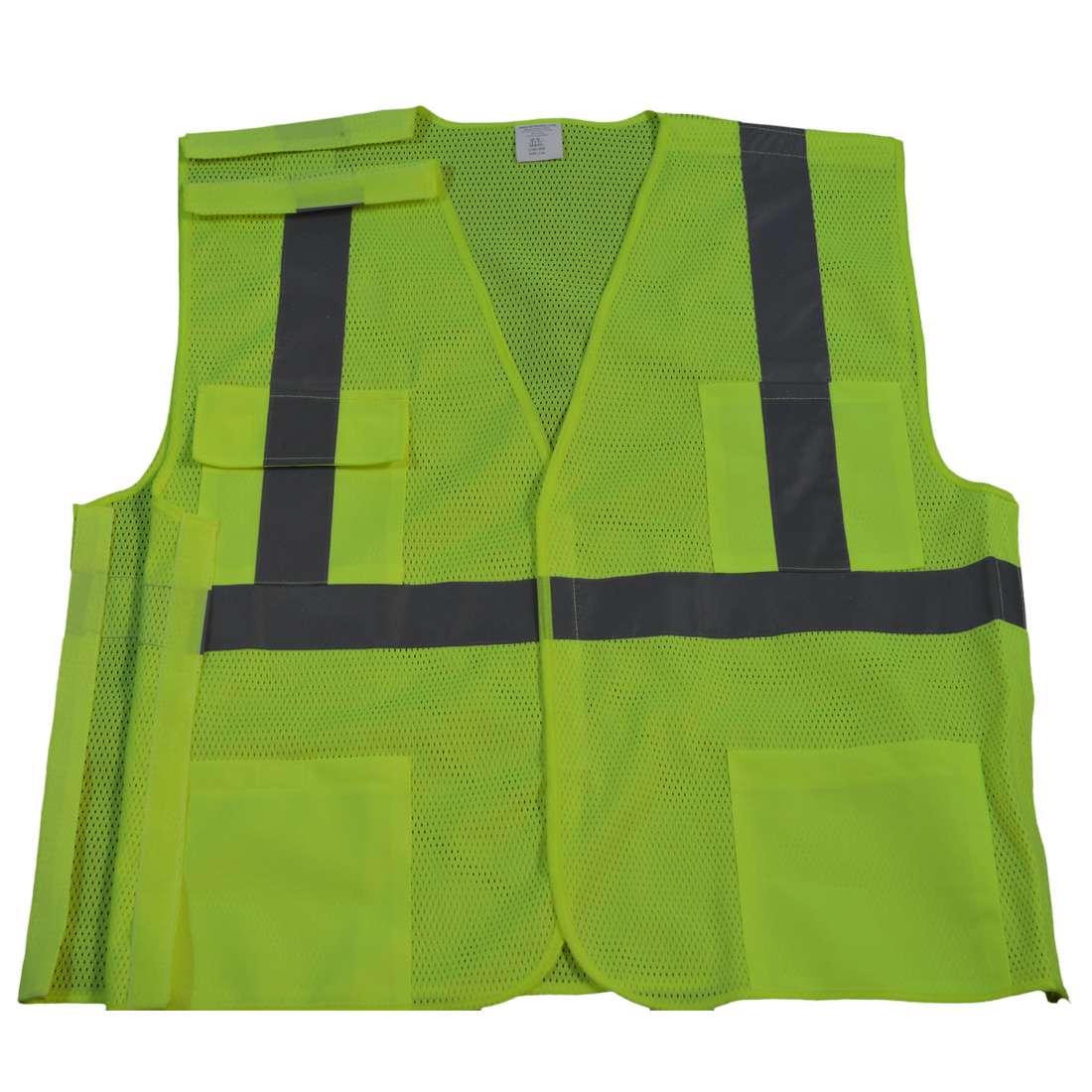 Petra Roc 5-Point Breakaway Safety Vest, ANSI Class 2, Polyester Mesh, Lime, 2XL/3XL