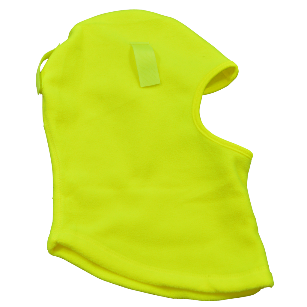 Balaclava Fleece Head Wear Ski Mask & Hardhat Liner, Lime - One Size