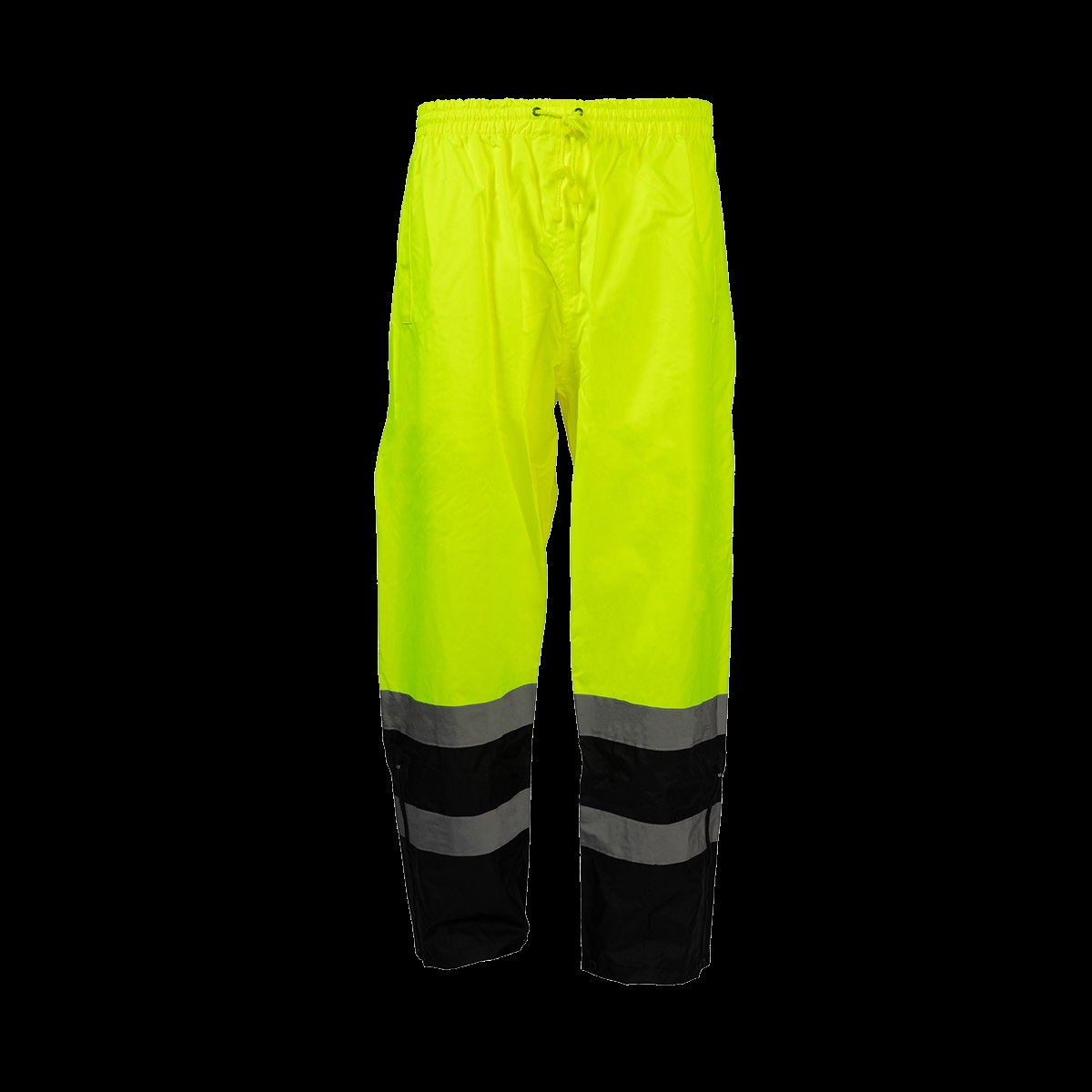 LBPP-CE-6X Ansi Isea 107-2015 Class E Waterproof Rain Draw Strings Pants - Lime & Black - 6X