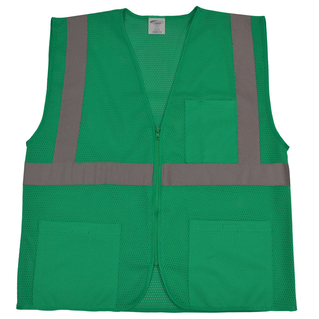 GVM-S1-2X-3X Ansi Non-Rated Mesh Safety Vest for Enhanced Safety & Identification, Green - 2X & 3X