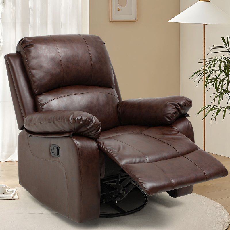 SGRR Swivel Glider Rocker Recliner Chair for Nursery, Manual Swivel Rocking Recliner Chairs - Polyurethane -  Peters Place