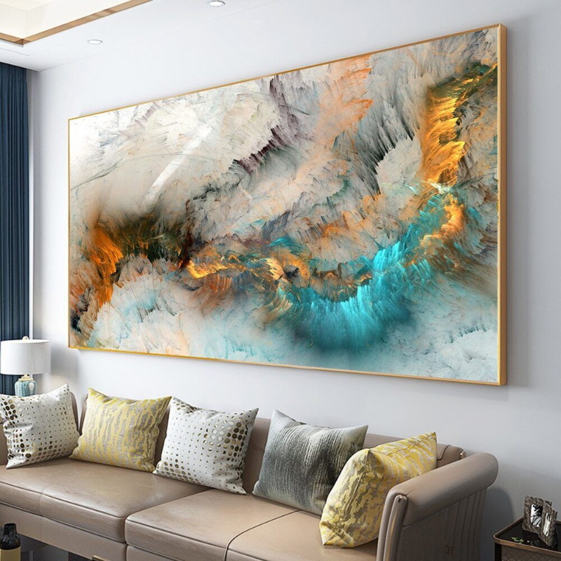 Picture of Peters Place CACP Cloud Abstract Canvas Painting Wall Art Print Poster for Living Room Decoration