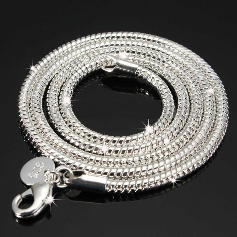 Picture of Peters Place SSSC 20 in. x 3 mm 925 Sterling Silver Snake Chain Necklace - Stunning