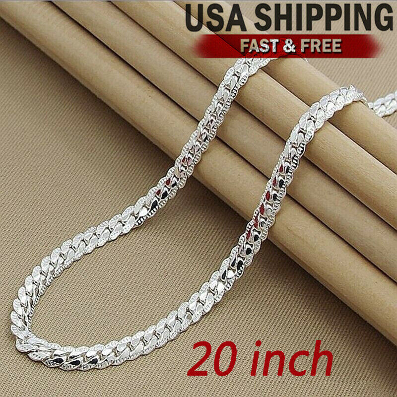 Picture of Peters Place MWSS 20 in. x 5 mm 925 Silver Snake Chain Necklace for Men & Women