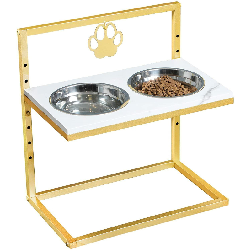 Picture of Peters Place ADBS Adjustable Dog Bowl Stand Feeder&#44; Pet Feeding Station - Elevated&#44; Raised Food & Water Bowl