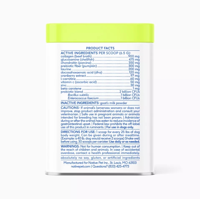 Picture of Native Pet np10026 Native Pet The Daily Dog Supplement Super Multi Vitamin Topper 11 in 1 Benefits