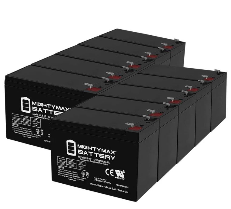 Picture of Mighty Max Battery MM70036 Mighty Max 12V 8Ah Compatible Battery for APC SYBT5 UPS - 10 Pack