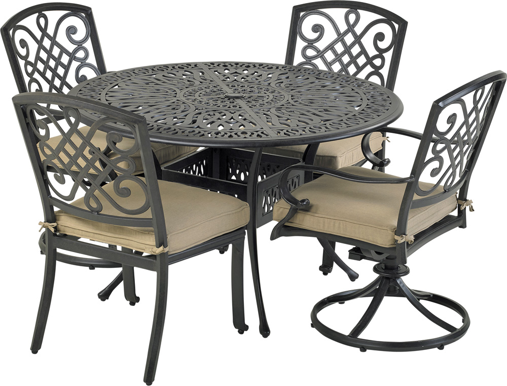Bridgetown 5-Piece Dining Set - Beige Cushions - Durable Design