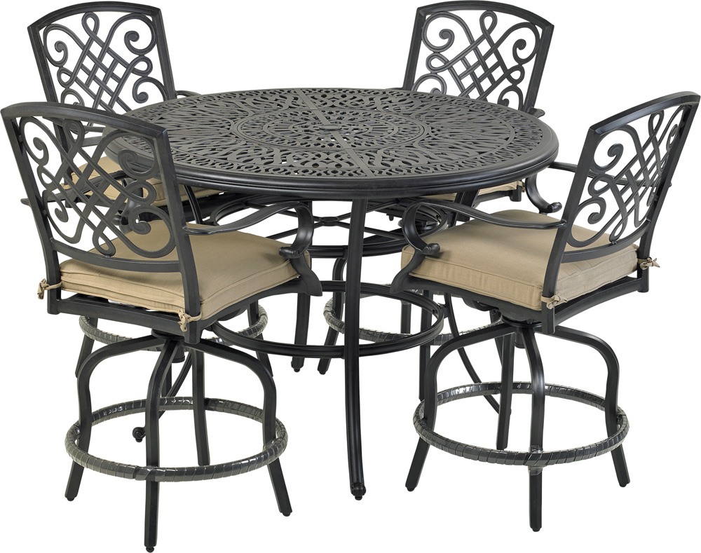 Bridgetown Counter Set - Heather Beige - 5 Piece - Rust-Proof Aluminum