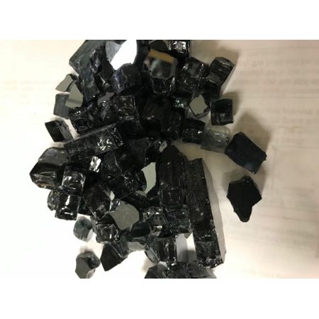 Patio Resorts FI-RONBLKREF20 20 lbs Black Reflective Fire Glass