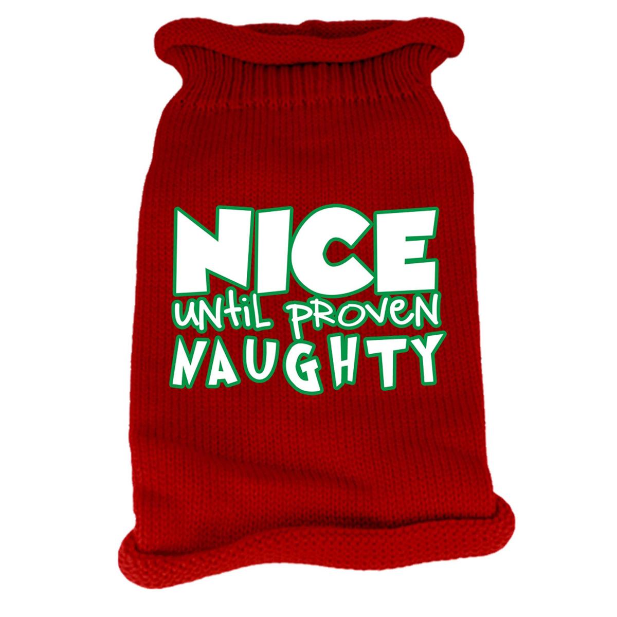 Picture of Mirage 621-19-XLRD Nice Until Proven Naughty Dog Sweater&#44; Red - Extra Large