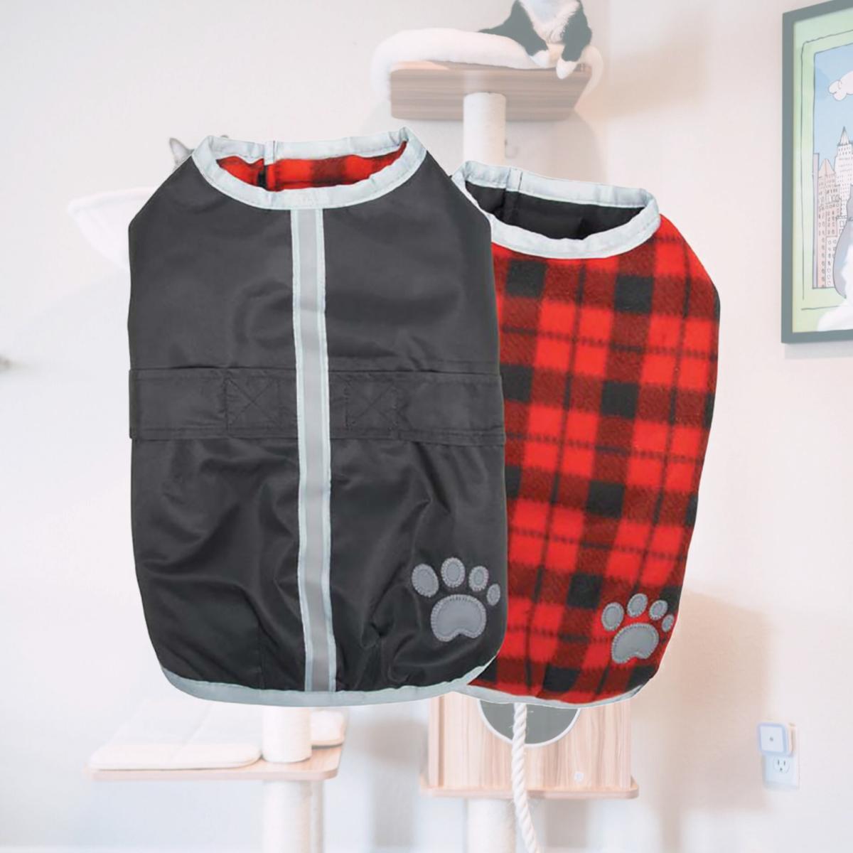 Picture of Zack & Zoey UM210 14 17 NorEaster Dog Blanket Coat&#44; Black - Small & Medium