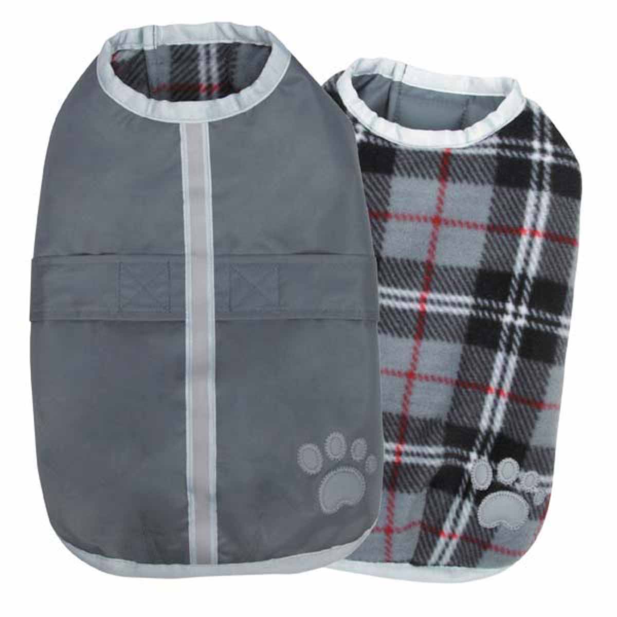 Picture of Zack & Zoey UM210 16 11 NorEaster Dog Blanket Coat&#44; Gray - Medium
