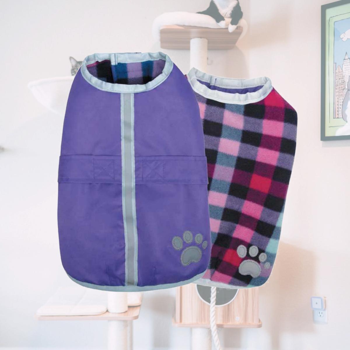 Picture of Zack & Zoey UM210 30 79 NorEaster Dog Blanket Coat&#44; Purple - 2XL