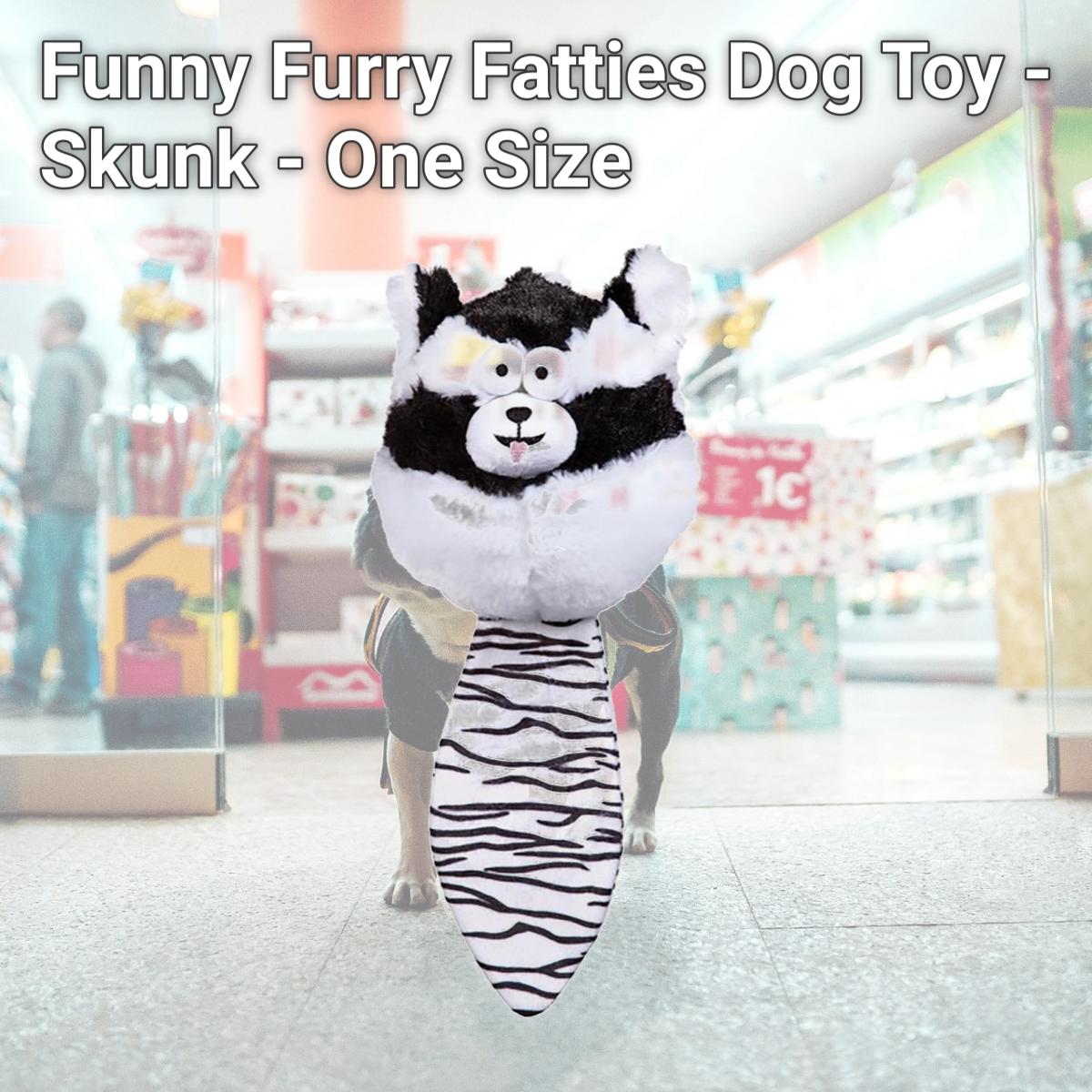 Picture of Zanies ZA5209 22 Funny Furry Fatties Dog Toy - Skunk - One Size