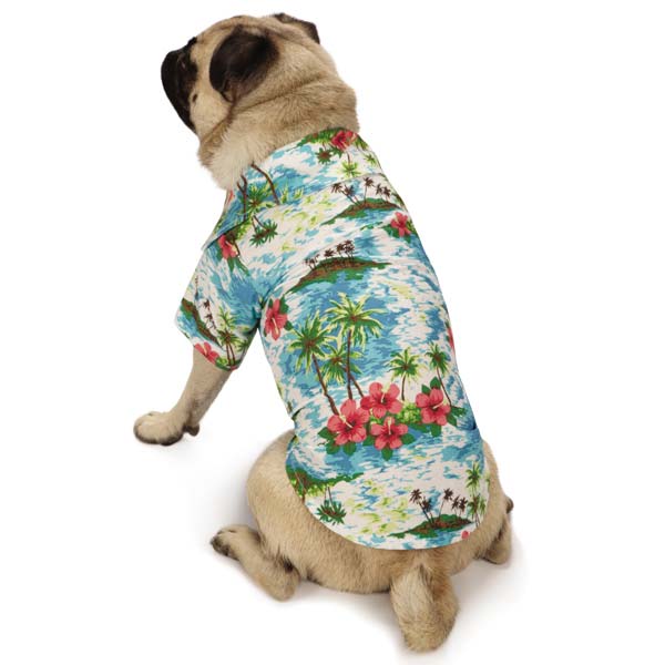 Picture of Casual Canine ZM8258 16 19 Hawaiian Breeze Dog Camp Shirt - Medium