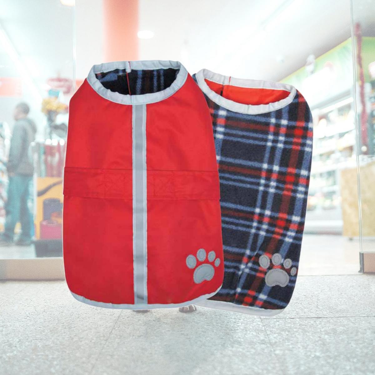Picture of Pet Edge UM210 30 90 Noreaster Dog Blanket Coat, Dark Red - 2XL