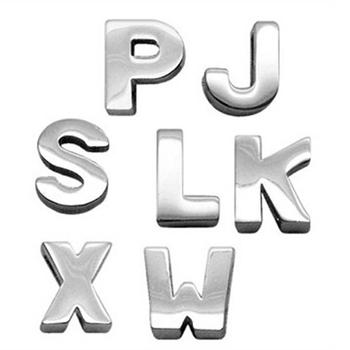 Picture of Mirage 10-11 38W Lettering Slider Charms&#44; Chrome - 10 mm Letter W