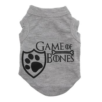 Picture of Mirage 51-159 MDGY Game of Bones Screen Print Dog Shirt&#44; Gray - Medium