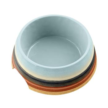 Picture of TarHong PVA3071PBMMN Boho Medallion Dog Bowl  Taupe - Medium  Set of 2