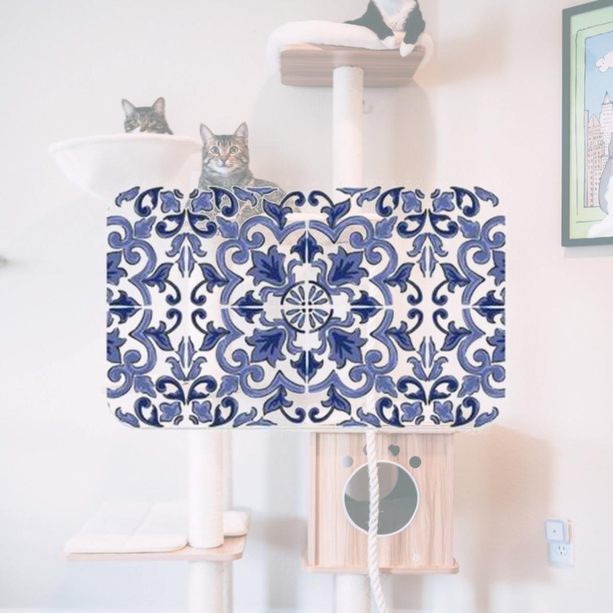Picture of TarHong TPMMT0200PMI Canyon Clay Pet Placemat  Indigo - One Size - 19 x 11.5 in.  Set of 2